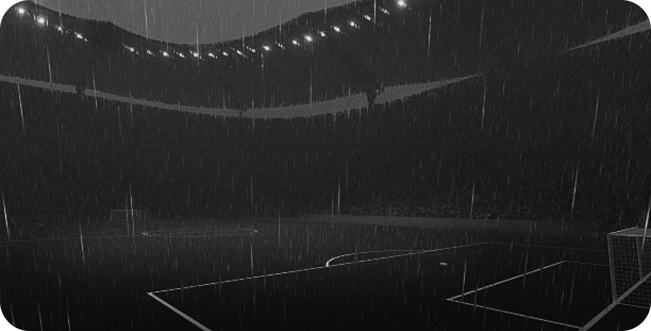 playing soccer in the rain 